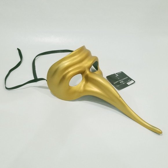 Momentum Brands - Scaramouche Venetian Half Mask - Long Nose - Gold - Picture 3 of 13